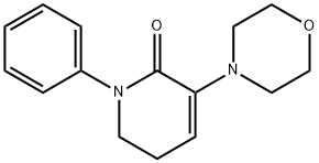 2(1H)-Pyridinone, 5,6-dihydro-3-(4-Morpholinyl)-1-phenyl- Struktur