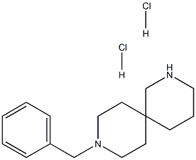 9-Benzyl-2,9-diazaspiro[5.5]undecane dihydrochloride Struktur