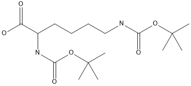 2,6-bis(tert-butoxycarbonylaMino)hexanoic acid Struktur