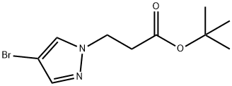 tert-butyl 3-(4-broMo-1H-pyrazol-1-yl)propanoate Struktur