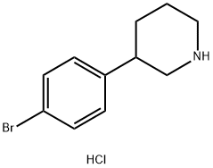 Piperidine, 3-(4-broMophenyl)-, hydrochloride Struktur