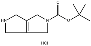 TERT-BUTYL 1H,2H,3H,4H,5H,6H-PYRROLO[3,4-C]PYRROLE-2-CARBOXYLATE HYDROCHLORIDE Struktur