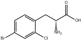 4-BroMo-2-chloro-D-phenylalanine Struktur