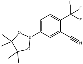 Benzonitrile, 5-(4,4,5,5-tetraMethyl-1,3,2-dioxaborolan-2-yl)-2-(trifluoroMethyl)- Struktur