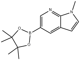 1-Methyl-5-(4,4,5,5-tetraMethyl-1,3,2-dioxaborolan-2-yl)-1H-pyrrolo[2,3-b]pyridine Struktur