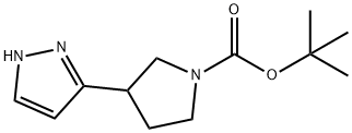 tert-butyl 3-(1H-pyrazol-3-yl)pyrrolidine-1-carboxylate Struktur