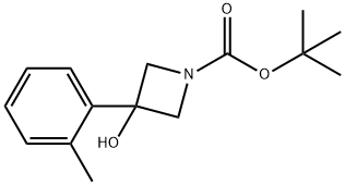 tert-butyl 3-hydroxy-3-o-tolylazetidine-1-carboxylate Struktur