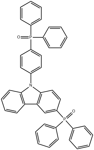 PPO21 , 3-(diphenylphosphoryl)-9-(4-(diphenylphosphoryl)ph Struktur