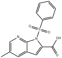 1-(Phenylsulphonyl)-5-Methyl-7-azaindole-2-carboxylic acid Struktur