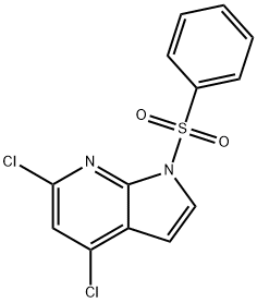 1-(Phenylsulfonyl)-4,6-dichloro-7-azaindole Struktur