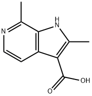 2,7-DiMethyl-6-azaindole-3-carboxylic acid Struktur