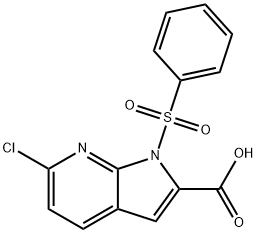 1-(Phenylsulphonyl)-6-chloro-7-azaindole-2-carboxylic acid Struktur