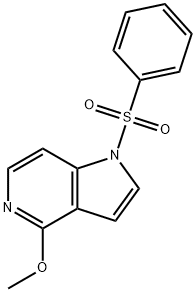 1-(Phenylsulfonyl)-4-Methoxy-5-azaindole Struktur