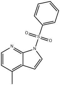 4- Methyl-1 -(phenylsulfonyl)-1 H-pyrrolo[2,3-b]pyridine Struktur