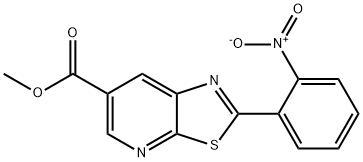 2-(2-Nitrophenyl)-thiazolo[5,4-b]pyridine-6-carboxylic acid Methyl ester Struktur