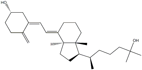 (S,E)-3-((E)-2-((1R,3aS,7aR)-1-((R)-6-hydroxy-6-Methylheptan-2-yl)-7a-Methylhexahydro-1H-inden-4(2H)-ylidene)ethylidene)-4-Methylenecyclohexanol Structure