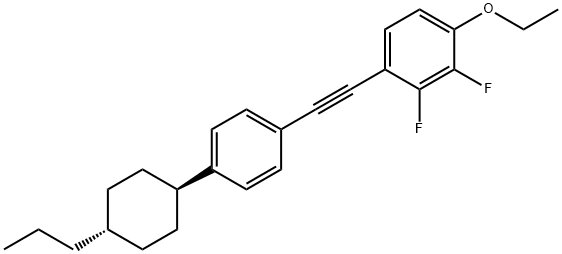 1-乙氧基-2,3-二氟-4-[[4-(反式-4-丙基環(huán)己基)苯基]乙炔基]苯 結(jié)構(gòu)式