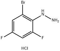 (2-broMo-4,6-difluorophenyl)hydrazine hydrochloride Struktur