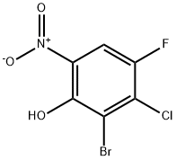 2-Bromo-3-chloro-4-fluoro-6-nitrophenol Struktur