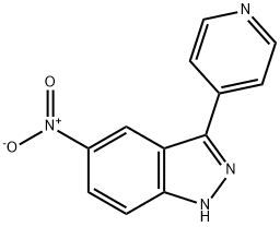 5-nitro-3-(pyridin-4-yl)-1H-indazole Struktur