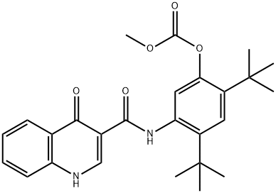 Carbonic acid 5-[[(1,4-dihydro-4-oxo-3-quinolinyl)carbonyl]amino]-2,4-bis(1,1-dimethylethyl)phenyl methyl ester