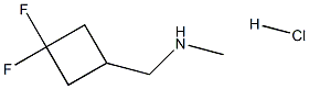 (3,3-Difluorocyclobutyl)-N-MethylMethanaMine hydrochloride Struktur