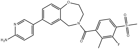 5-[4-(3-フルオロ-4-メタンスルホニル-2-メチルベンゾイル)-2,3,4,5-テトラヒドロ-1,4-ベンゾオキサゼピン-7-イル]ピリジン-2-アミン