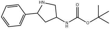 tert-butyl 5-phenylpyrrolidin-3-ylcarbamate Struktur