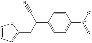 3-(furan-2-yl)-2-(4-nitrophenyl)propanenitrile Struktur