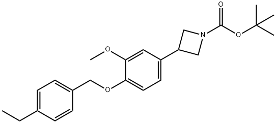 tert-butyl 3-(3-acetyl-5-chloro-2-Methoxy-6-Methylphenyl)azetidine-1-carboxylate Struktur