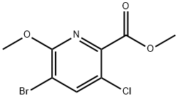 Methyl 5-broMo-3-chloro-6-Methoxypicolinate Struktur