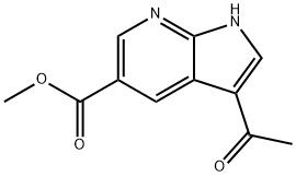 3-Acetyl-7-azaindole-5-Methyl carboxylate Struktur