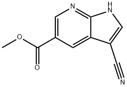 3-Cyano-7-azaindole-5-carboxylic acid Methyl ester Struktur