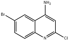 6-Bromo-2-chloroquinolin-4-amine Struktur