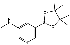 N-Methyl-5-(4,4,5,5-tetraMethyl-1,3,2-dioxaborolan-2-yl)pyridin-3-aMine Struktur