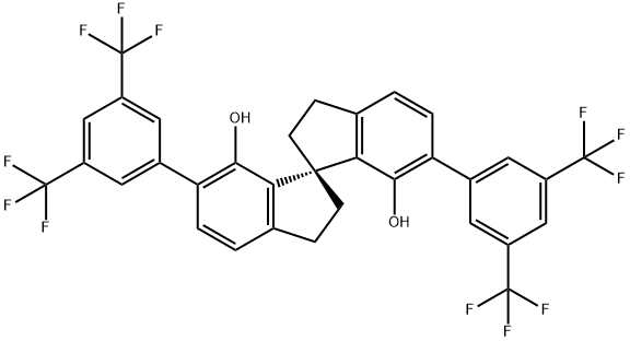 (1S)-6,6'-bis[3,5-bis(trifluoroMethyl)phenyl]-2,2',3,3'-tetrahydro-1,1'-Spirobi[1H-indene]-7,7'-diol Struktur