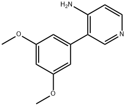 3-(3,5-diMethoxyphenyl)pyridin-4-aMine Struktur