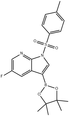 5-Fluoro-1-tosyl-7-azaindole-3-boronic acid pinacol ester Struktur