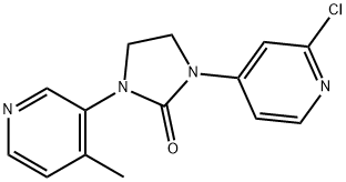 1-(2-Chloro-4-pyridinyl)-3-(4-methyl-3-pyridinyl)-2-imidazolidinone Struktur