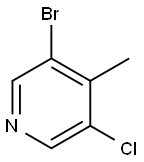 3-BroMo-5-chloro-4-Methylpyridine Struktur