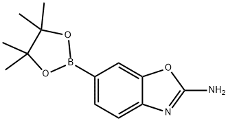 6-(4,4,5,5-tetramethyl-1,3,2-dioxaborolan-2yl)benzo[d]oxazol-2-amine Struktur