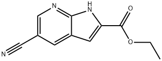 5-Cyano-7-azaindole-2-carboxylic acid ethyl ester Struktur