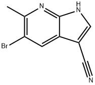 5-BroMo-3-cyano-6-Methyl-7-azaindole Struktur