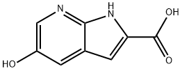 5-Hydroxy-7-azaindole-2-carboxylic acid Struktur