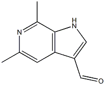 5,7-DiMethyl-6-azaindole-3-carboxaldehyde Struktur