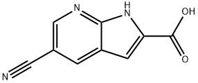 5-Cyano-7-azaindole-2-carboxylic acid Struktur