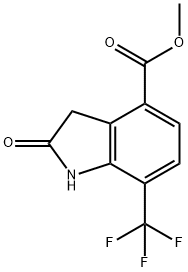 Methyl 2-oxo-7-(trifluoromethyl)indoline-4-carboxylate, 97% Struktur