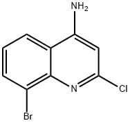 8-Bromo-2-chloroquinolin-4-amine Struktur