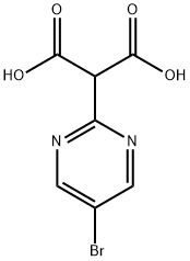 2-(5-Bromopyrimidin-2-yl)malonic acid Struktur