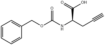 (R)-2-(((benzyloxy)carbonyl)aMino)pent-4-ynoic acid Struktur